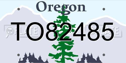 TO82485 Oregon License Plate