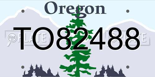 TO82488 Oregon License Plate