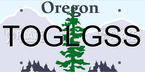 TOGLGSS Oregon License Plate