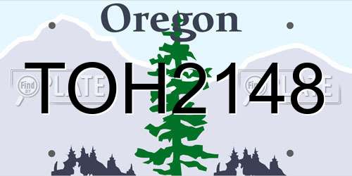 TOH2148 Oregon License Plate