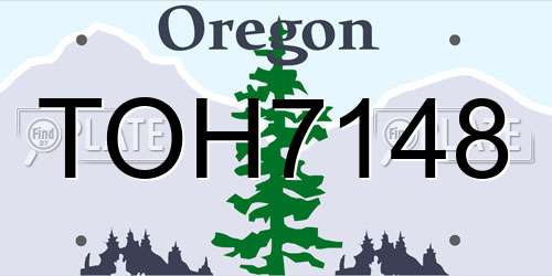 TOH7148 Oregon License Plate