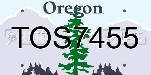 TOS7455 Oregon License Plate