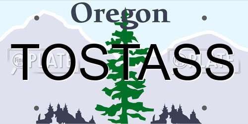 TOSTASS Oregon License Plate