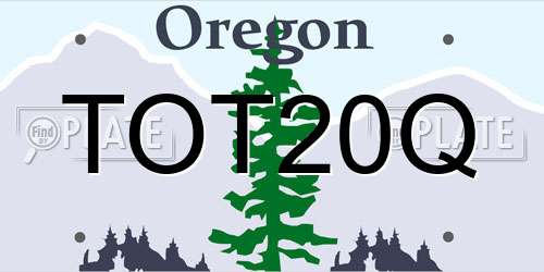 TOT20Q Oregon License Plate