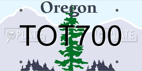 TOT700 Oregon License Plate
