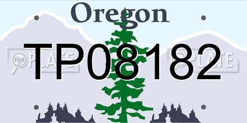TP08182 Oregon License Plate