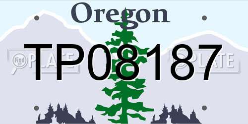 TP08187 Oregon License Plate