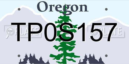 TP0S157 Oregon License Plate