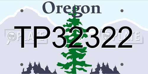 TP32322 Oregon License Plate