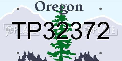 TP32372 Oregon License Plate