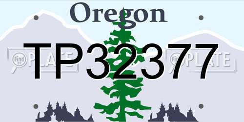 TP32377 Oregon License Plate