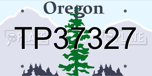 TP37327 Oregon License Plate