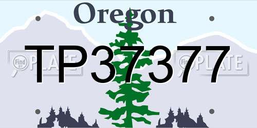 TP37377 Oregon License Plate