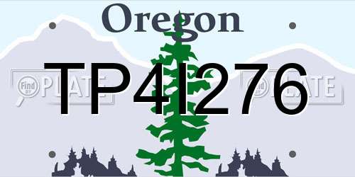 TP4I276 Oregon License Plate
