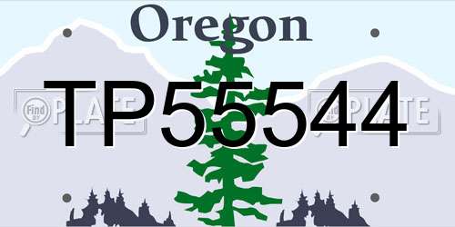 TP55544 Oregon License Plate