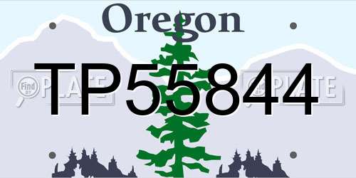 TP55844 Oregon License Plate