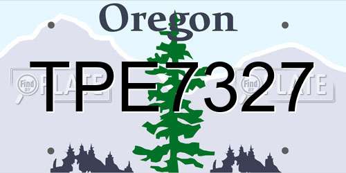 TPE7327 Oregon License Plate