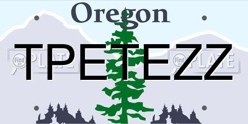 TPETEZZ Oregon License Plate