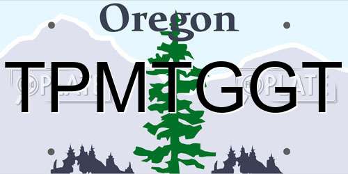 TPMTGGT Oregon License Plate