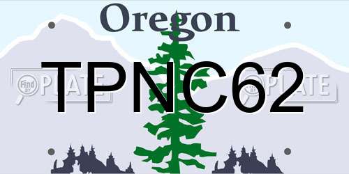 TPNC62 Oregon License Plate