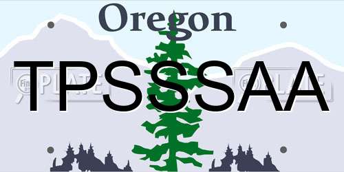 TPSSSAA Oregon License Plate