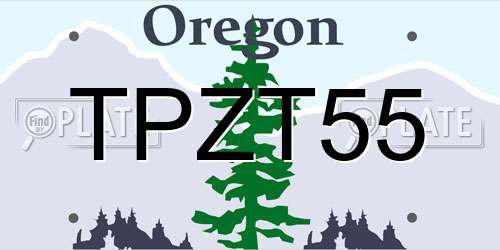 TPZT55 Oregon License Plate