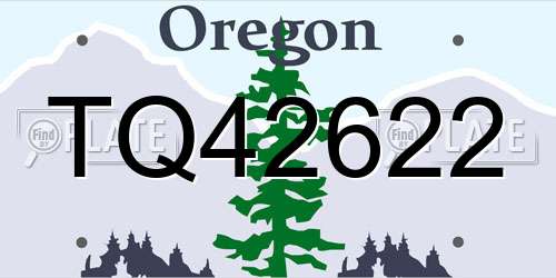 TQ42622 Oregon License Plate