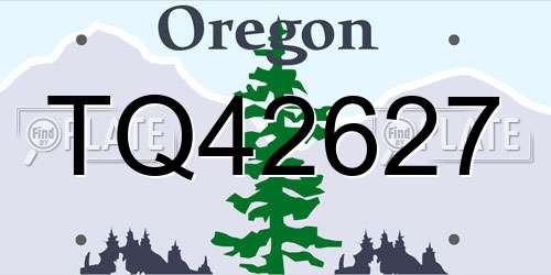 TQ42627 Oregon License Plate