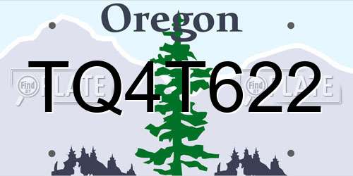 TQ4T622 Oregon License Plate