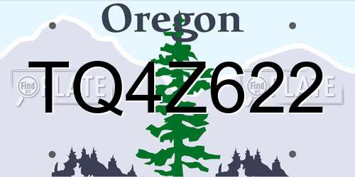 TQ4Z622 Oregon License Plate