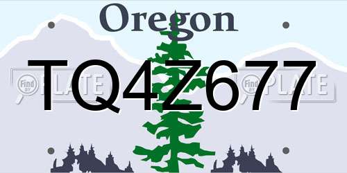 TQ4Z677 Oregon License Plate
