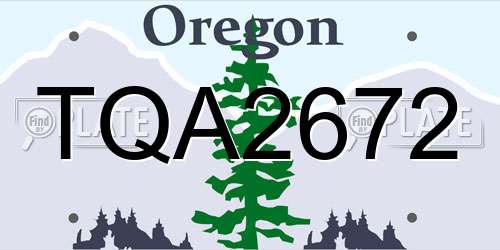 TQA2672 Oregon License Plate
