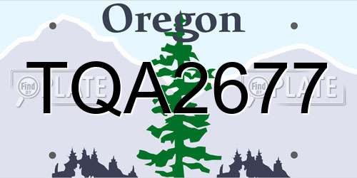 TQA2677 Oregon License Plate