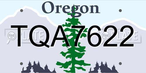 TQA7622 Oregon License Plate