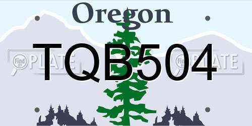 TQB504 Oregon License Plate