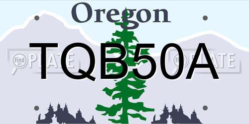TQB50A Oregon License Plate