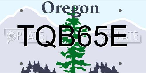 TQB65E Oregon License Plate