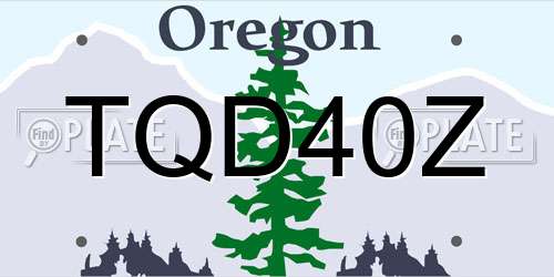 TQD40Z Oregon License Plate