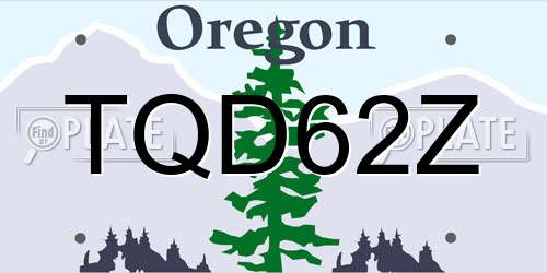 TQD62Z Oregon License Plate