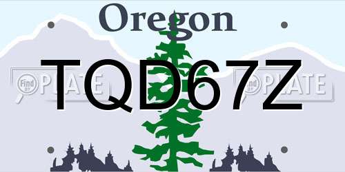 TQD67Z Oregon License Plate