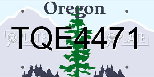 TQE4471 Oregon License Plate