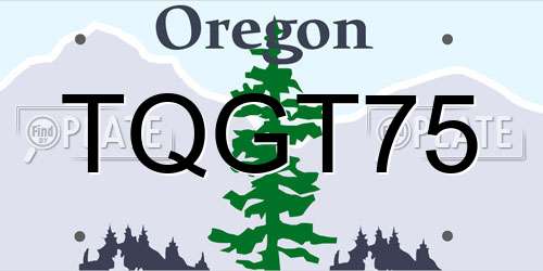 TQGT75 Oregon License Plate