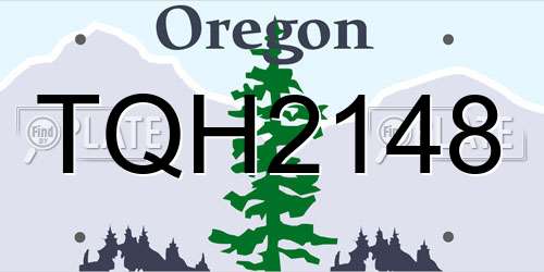 TQH2148 Oregon License Plate