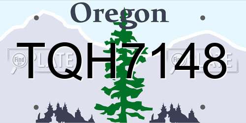 TQH7148 Oregon License Plate
