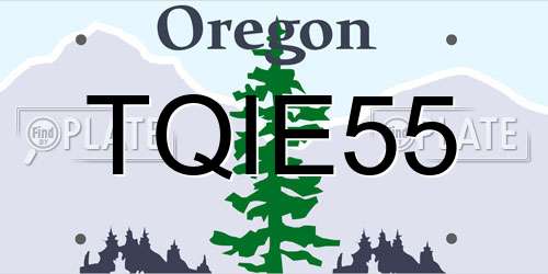 TQIE55 Oregon License Plate