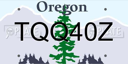 TQQ40Z Oregon License Plate