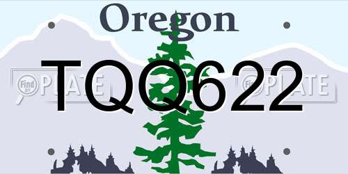 TQQ622 Oregon License Plate