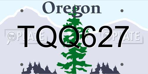 TQQ627 Oregon License Plate