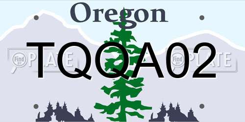 TQQA02 Oregon License Plate
