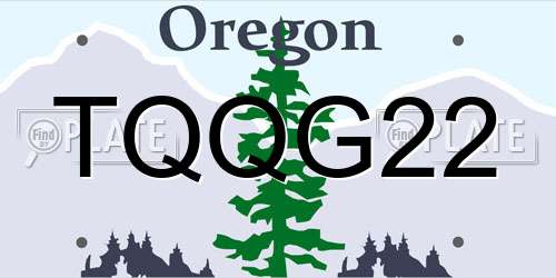 TQQG22 Oregon License Plate